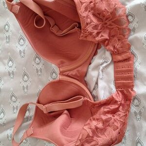 Orange Lace Bra